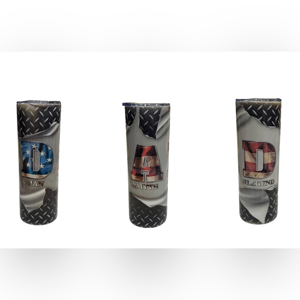 Handmade DAD Stainless Steel Tumbler | 20oz | #Man #Myth #Legend
